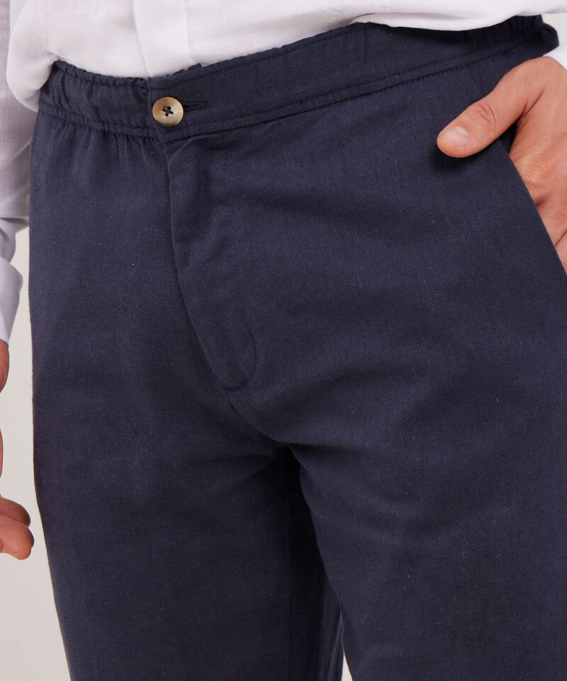 Pantal&oacute;n Tipo Chino En Lino