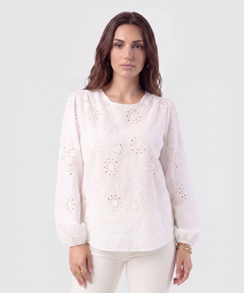 Blusa Ojalillo Manga Larga Mujer