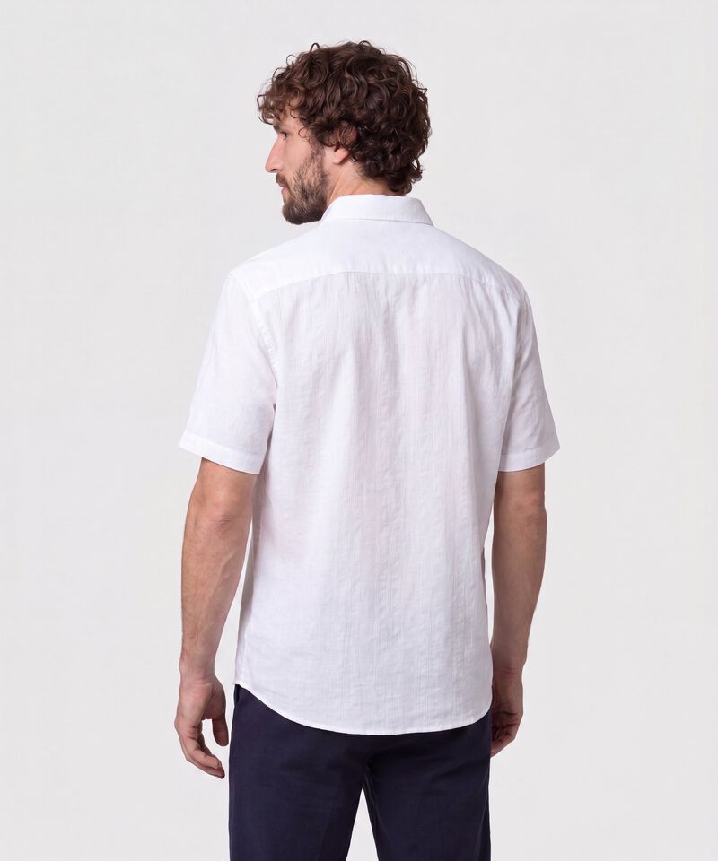 Camisa Manga Corta Texturizada Para Hombre