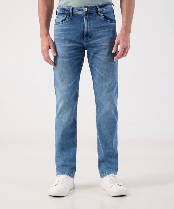 Jean de Dise&ntilde;o Cl&aacute;sico y Corte Recto Para Hombre image number null