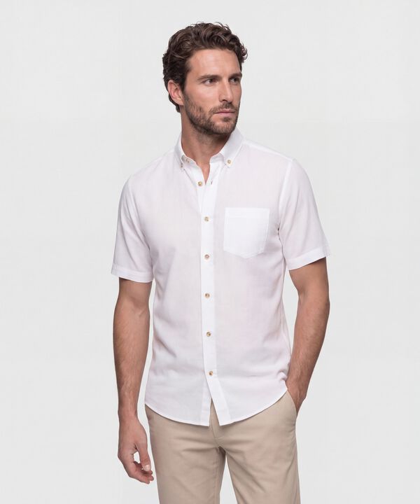 Camisa Hombre Manga Corta con Cuello Button Down image number null