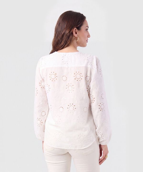 Blusa Ojalillo Manga Larga Mujer