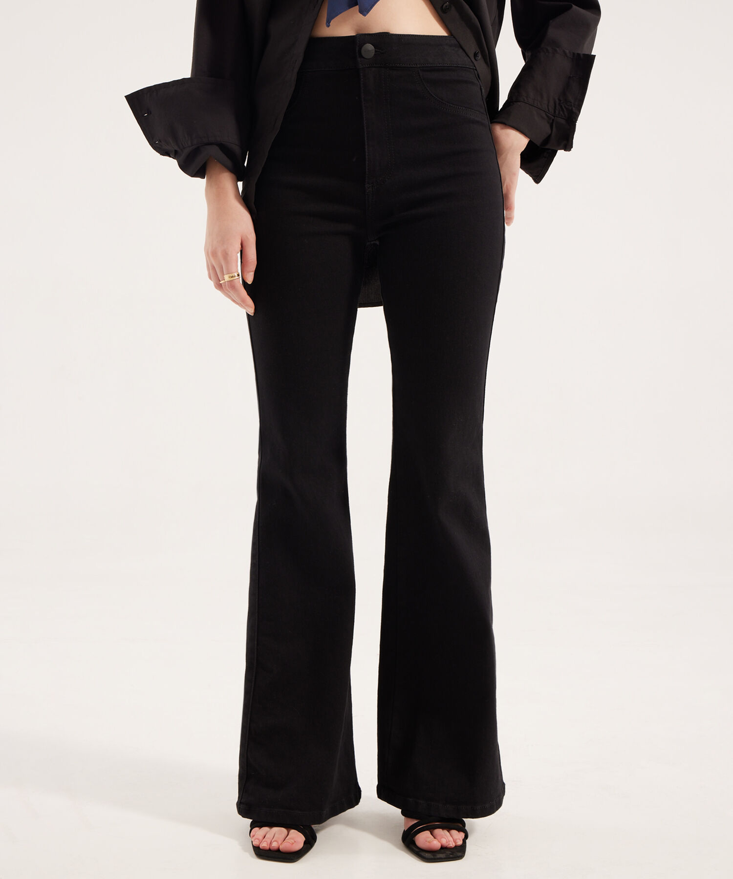 Jeggings Flare Tiro Alto