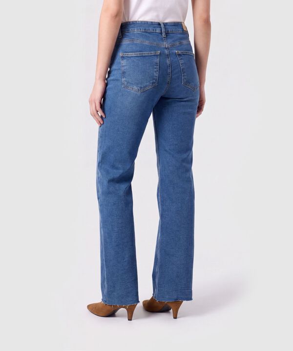Jeans Para Mujer Con Apliques Laterales