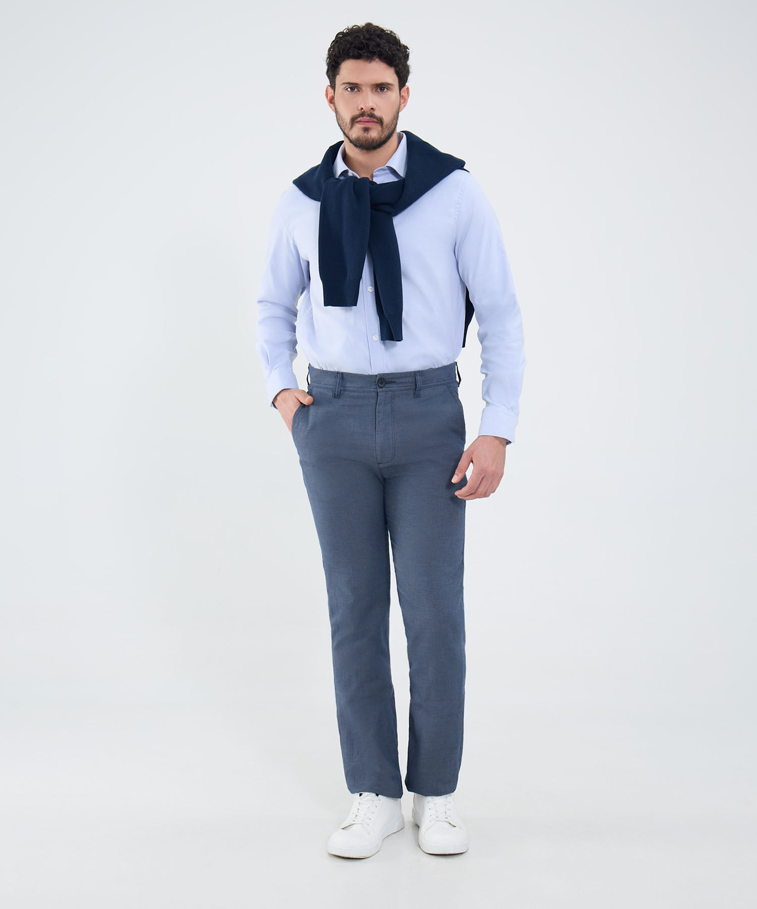 Camisa Manga Larga Dise&ntilde;o Cl&aacute;sico Para Hombre