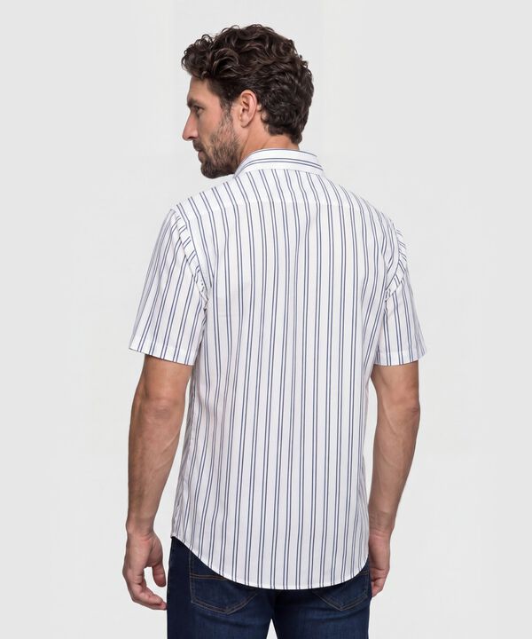 Camisa Manga Corta a Rayas para Hombre