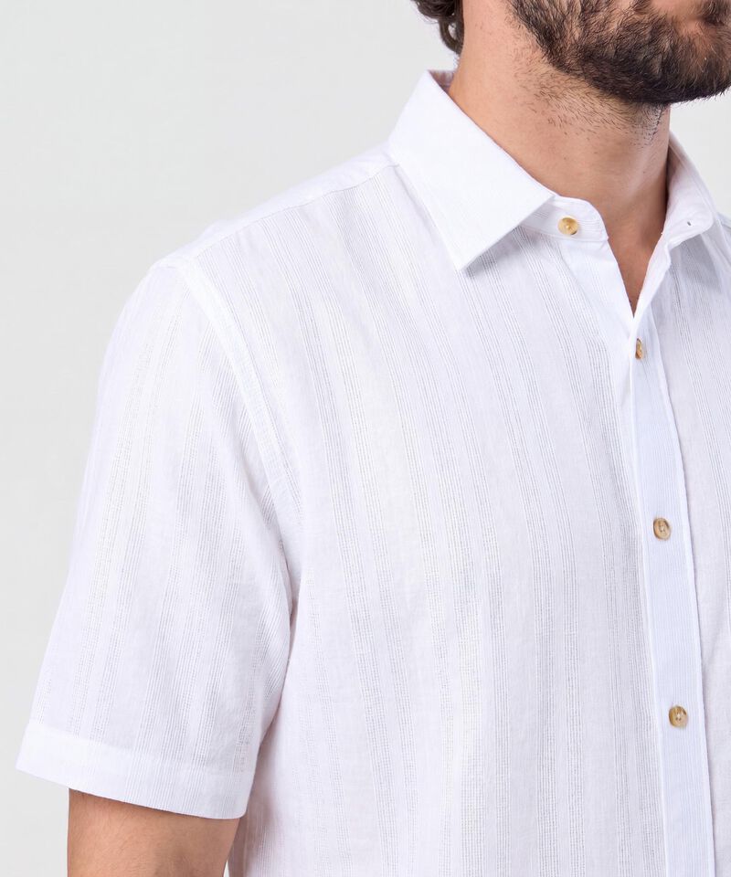 Camisa Manga Corta Texturizada Para Hombre