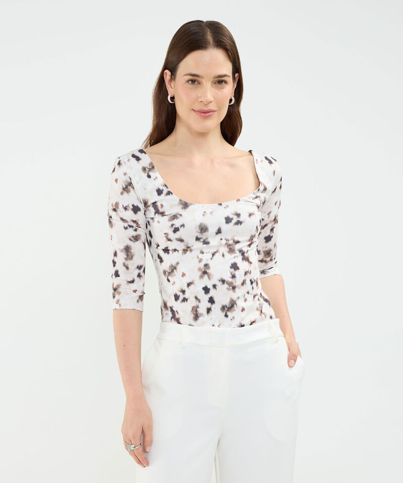Camiseta Estampado de Manchas