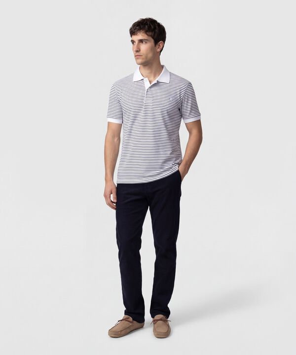 Polo Con Cuello En Contraste Hombre