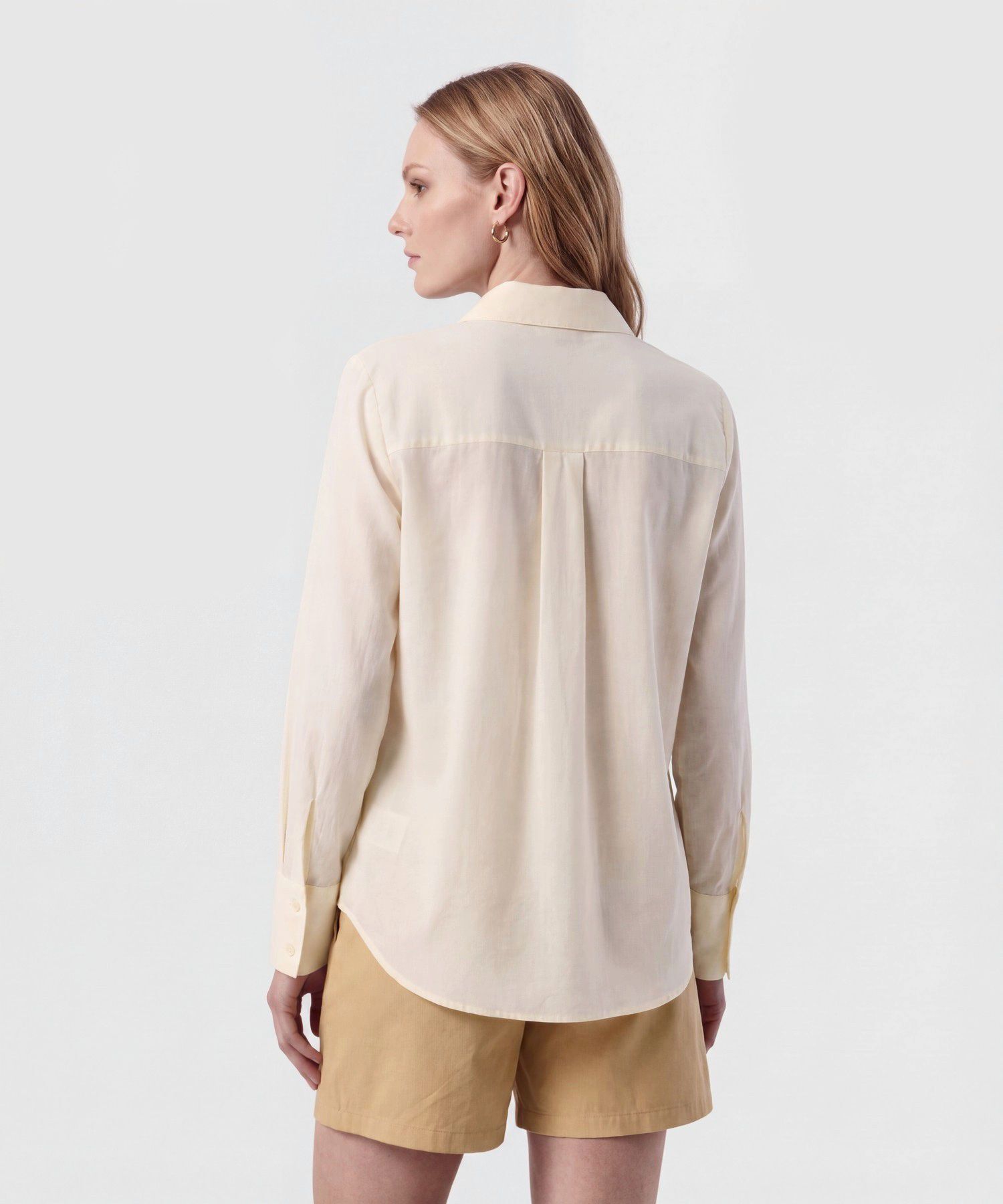 Camisa Texturizada De Manga Larga Para Mujer