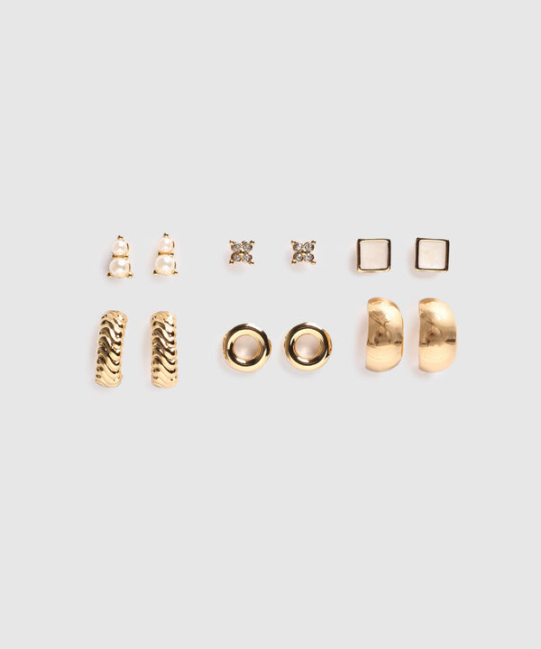 Set X6 Aretes Y Candongas Mujer image number null