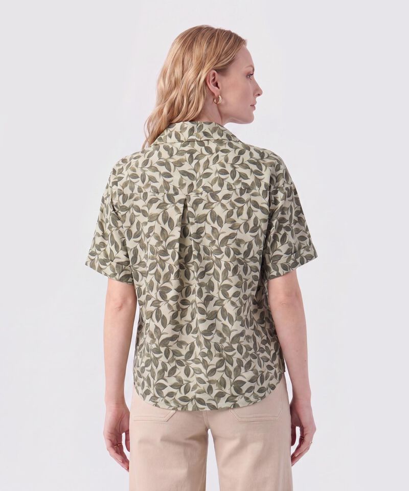 Camisa De Mujer Con Bolsillo Doble Frontal