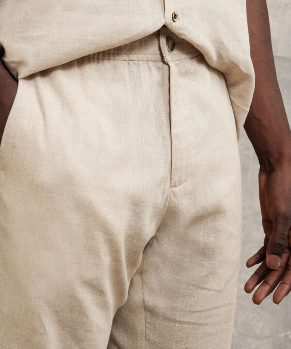 Pantal&oacute;n Tipo Chino En Lino